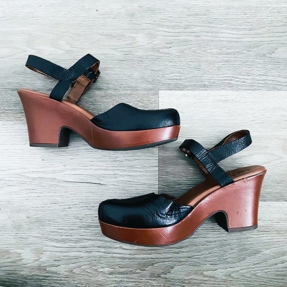 KorkEase Shoes Korks Black Leather Clog Heels 8 Poshmark